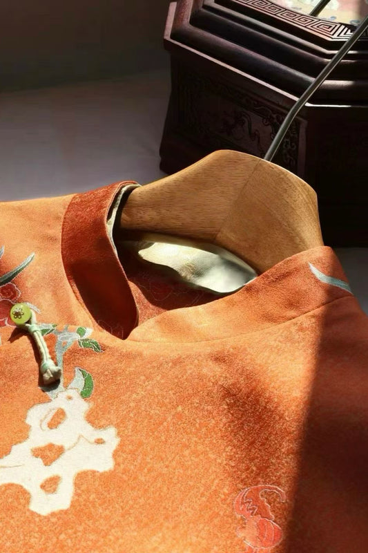 SAINT JOY “Mountain & Peony” Song Brocade Jacket – Heritage Meets Modern Elegance