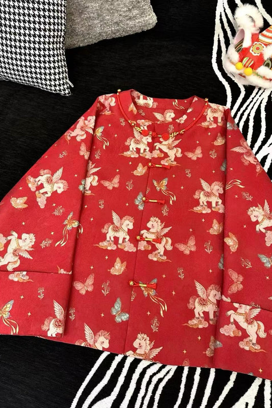 Master Zhang Guoquan Limited Edition Song Brocade Jacket – “Flying Horse Dream” Motif