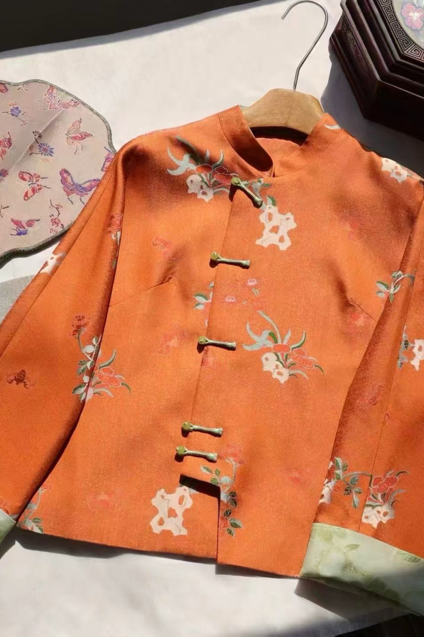 SAINT JOY “Mountain & Peony” Song Brocade Jacket – Heritage Meets Modern Elegance